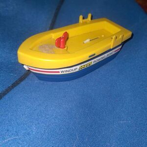 Vintage Smurf Windup Row Boat by Galoob